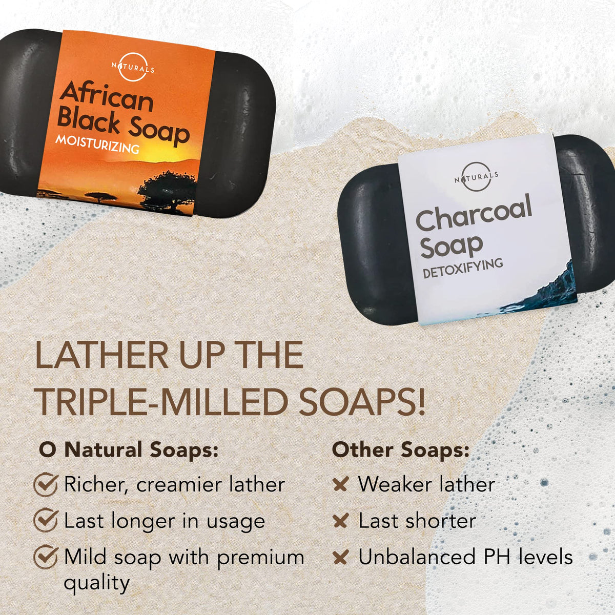 O NATURALS Natural Mineral Soap Bar Collection packaging