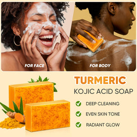 OAKDOLCHE turmeric face wash texture close-up