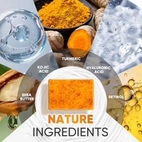 OAKDOLCHE turmeric soap bar close-up