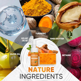 OAKDOLCHE turmeric soap lathering on skin