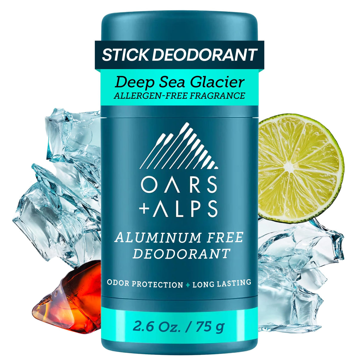 Oars + Alps Aluminium Free Men's Deodorant 2.6oz front view