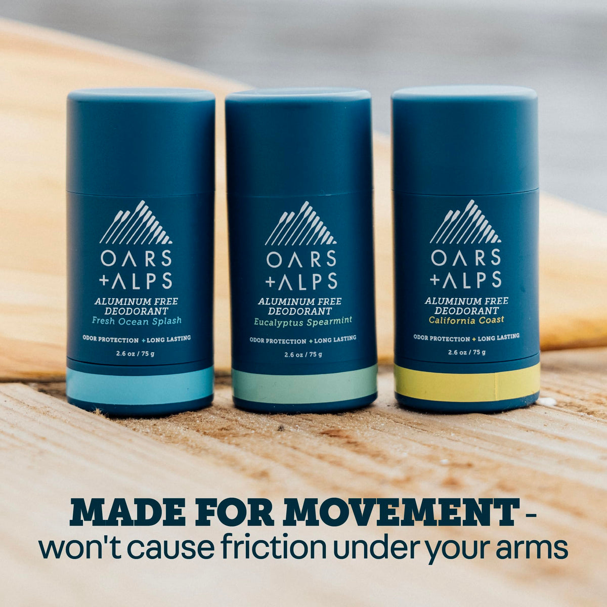 Oars + Alps California Coast deodorant stick front view