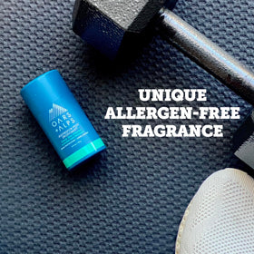 Oars + Alps deodorant with a fresh marine background