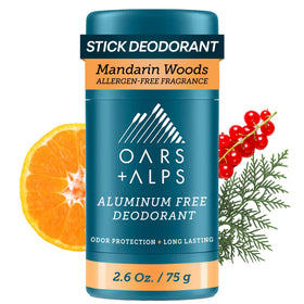 Oars + Alps Men's Deodorant 2.6oz front view with clear tube