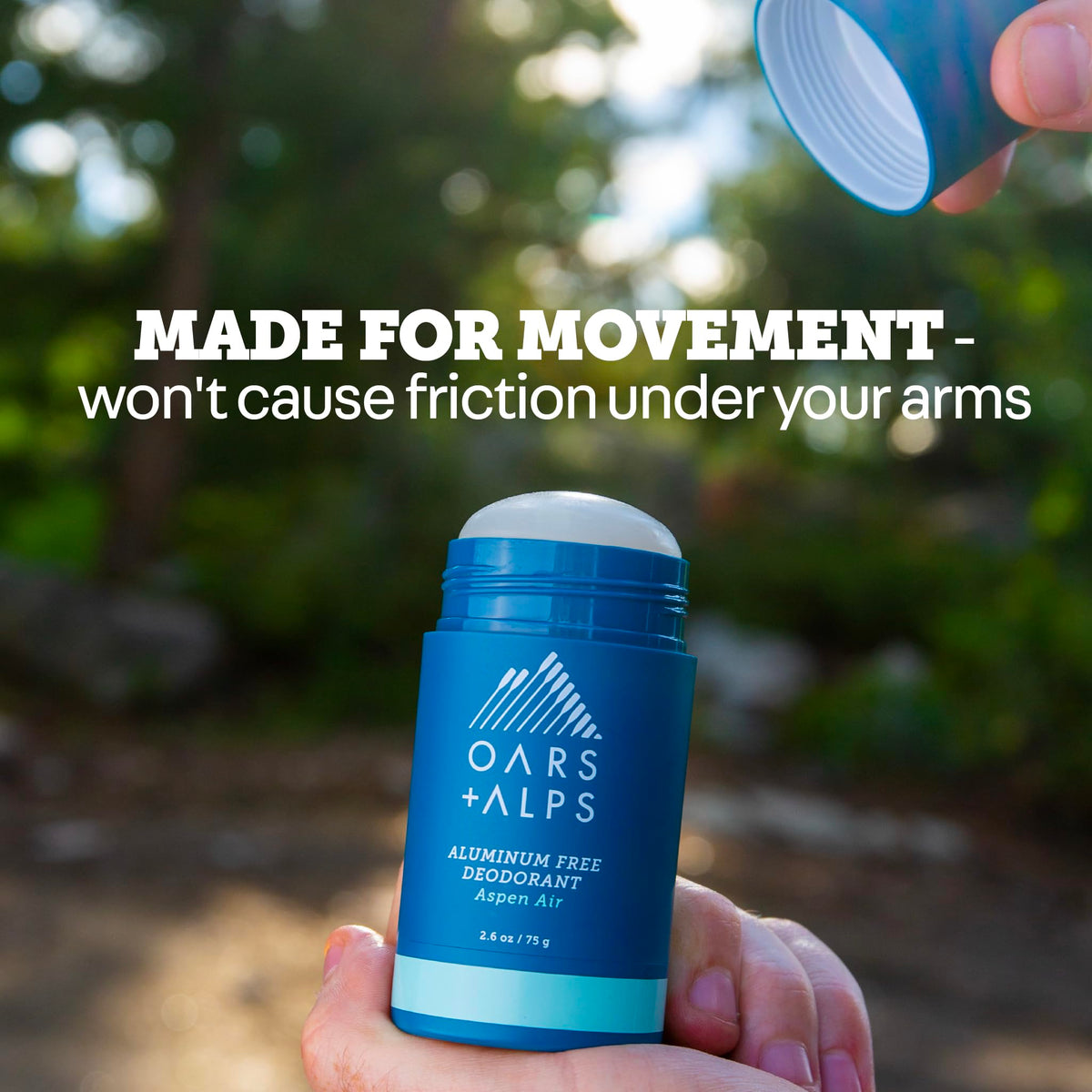 Oars + Alps Men's Deodorant Clear 2.6oz side view