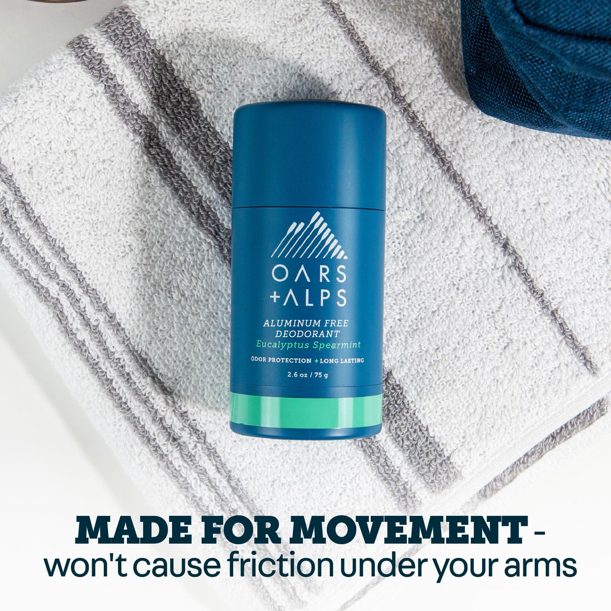 Oars + Alps Men's Deodorant packaging showing ingredients