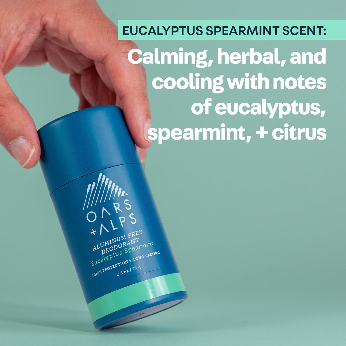 Oars + Alps Men's Deodorant showing clear application