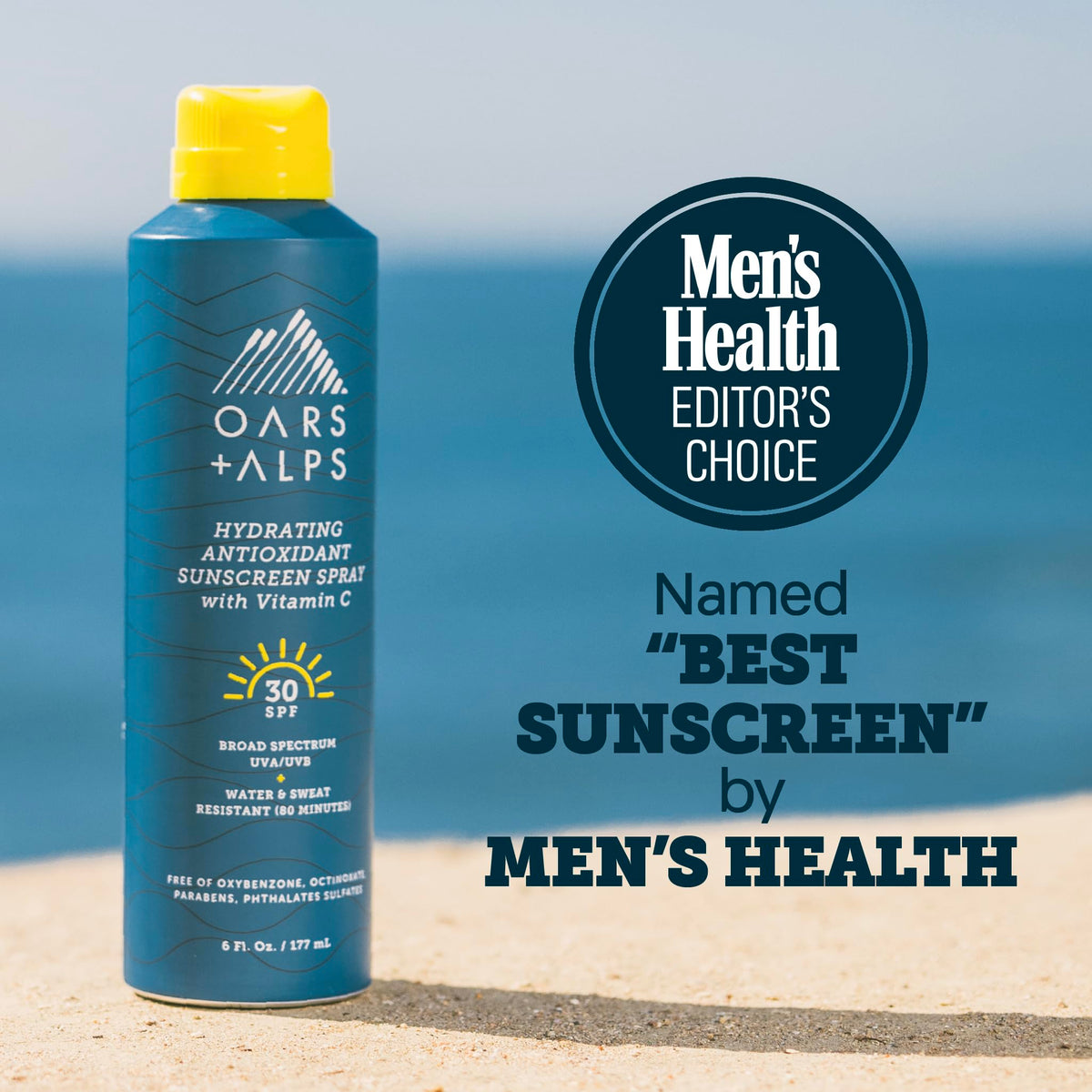 Oars + Alps SPF 30 Body Sunscreen Spray back view