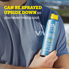 Oars + Alps SPF 30 Body Sunscreen Spray close-up of nozzle