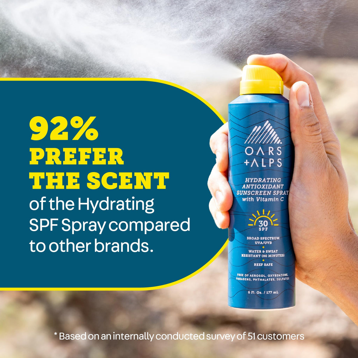 Oars + Alps SPF 30 Body Sunscreen Spray packaging