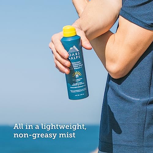 Oars + Alps SPF 30 Body Sunscreen Spray with summer accessories