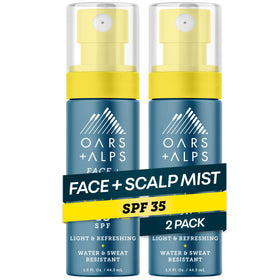 Oars + Alps SPF 35 Sunscreen Mist front view with packaging