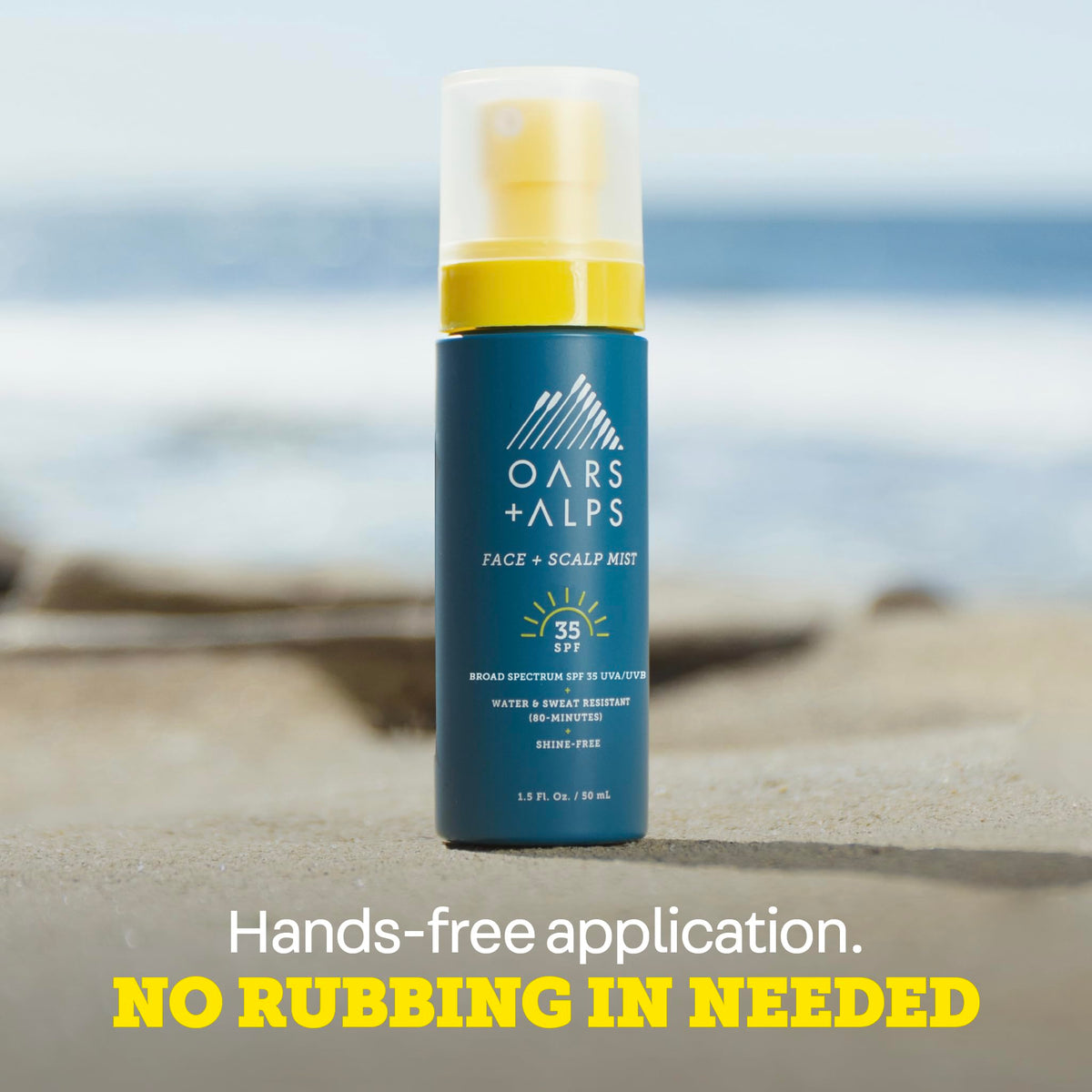 Oars + Alps SPF 35 Sunscreen Mist outdoor setting