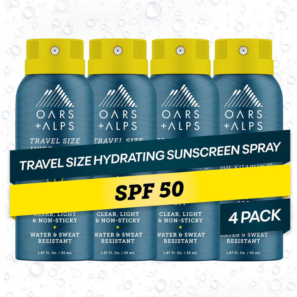 Oars + Alps SPF 50 Travel Body Sunscreen Spray front view