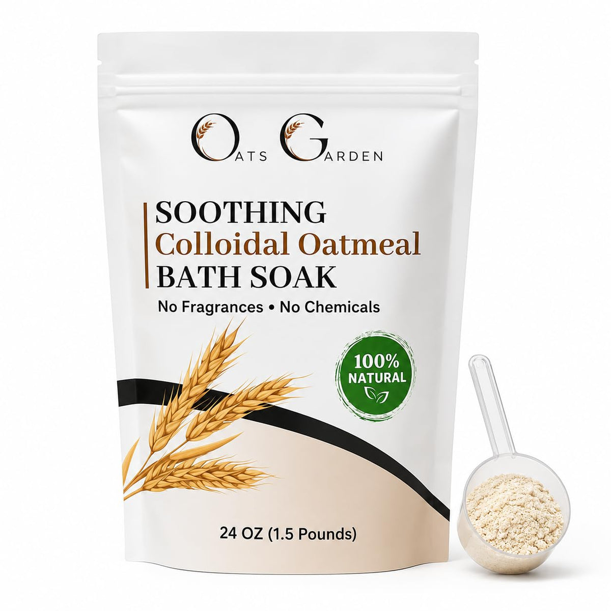 Oats Garden Colloidal Oatmeal Bath Soak 24 oz front view