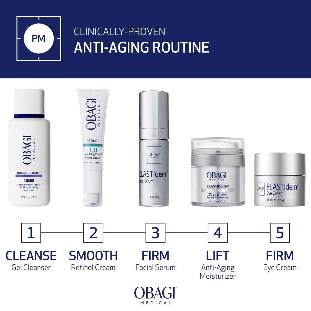 Obagi Medical ELASTIderm Lift Up & Sculpt Facial Moisturiser with other skincare products