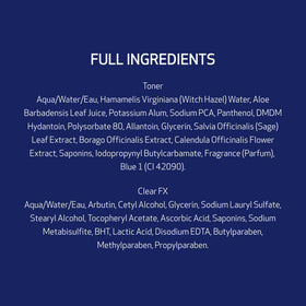 Obagi Medical NuDerm Fx System Normal to Dry Kit ingredients list