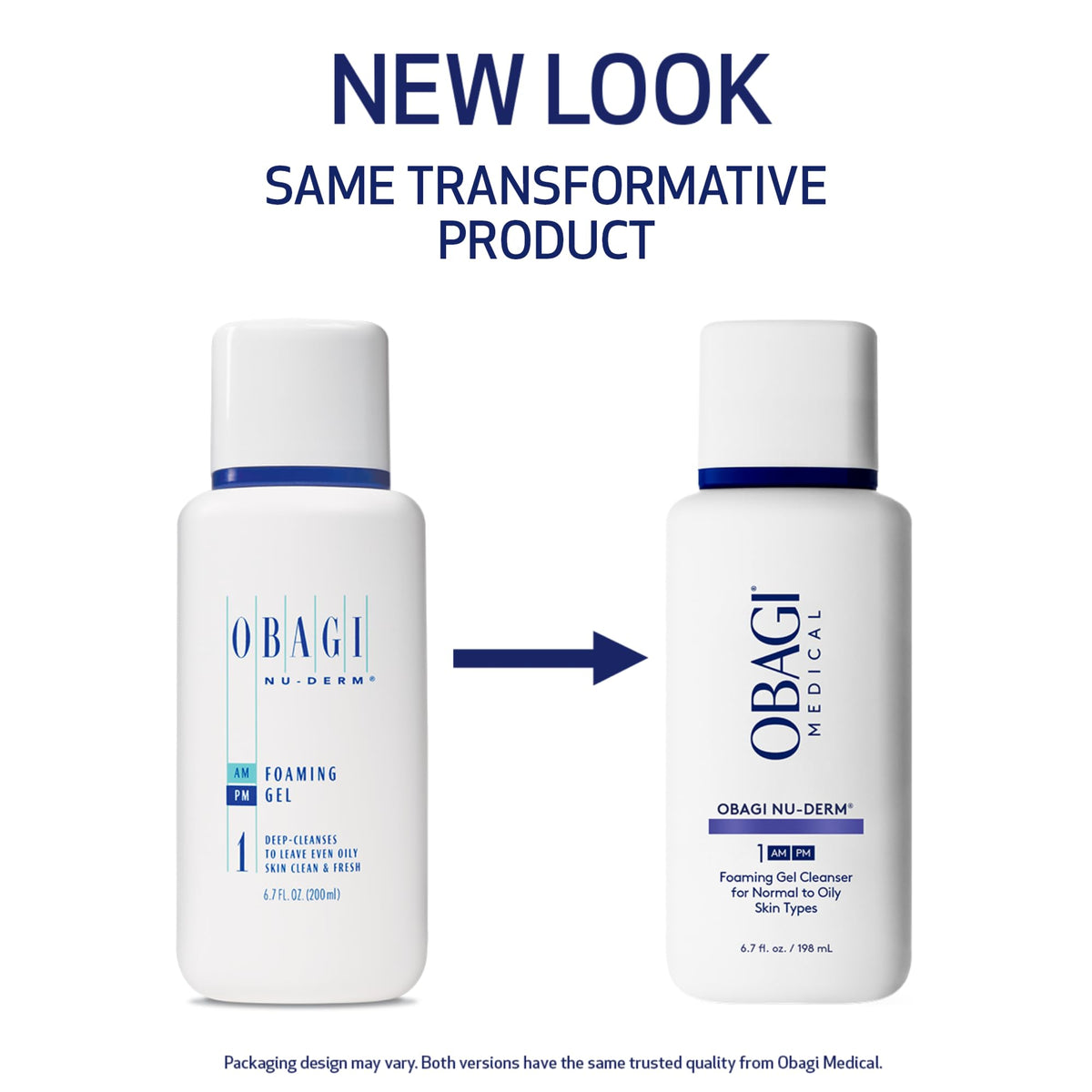 Obagi Nu-Derm Foaming Gel back view with ingredients