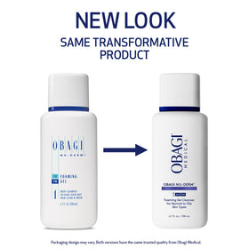 Obagi Nu-Derm Foaming Gel back view with ingredients