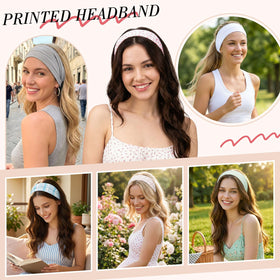 obeoby 8 Pack Cherry Headbands showing comfortable material texture