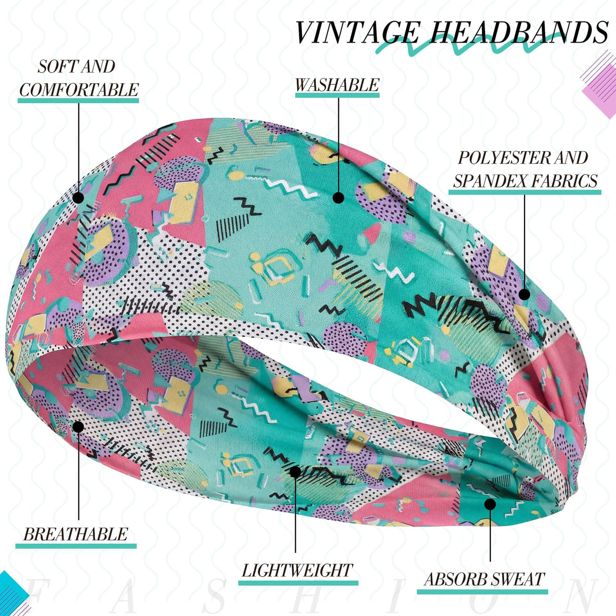 obeoby headbands displayed in a vibrant array of colours