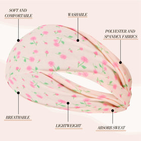 obeoby headbands with floral patterns and stripes