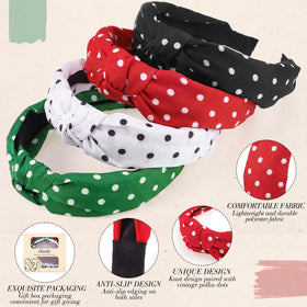 obeoby polka dot headband lifestyle shot on model