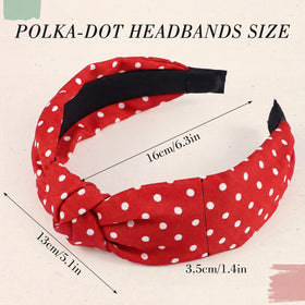 obeoby polka dot headband side view in blue