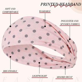 obeoby polka dot headband worn by a model