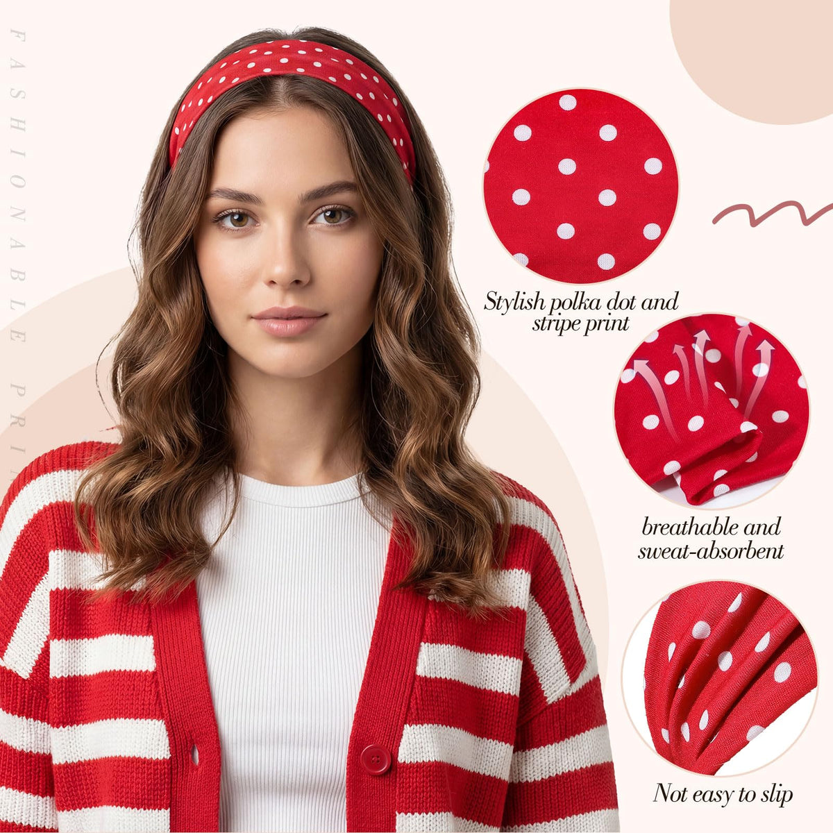 obeoby polka dot headbands displayed on a table