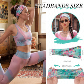 obeoby retro print headband close-up showing fabric texture
