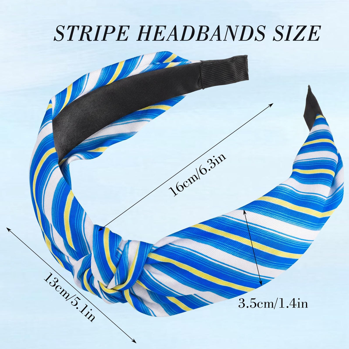 obeoby Stripe Headband close-up of knotted design