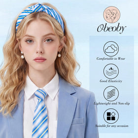 obeoby Stripe Headband displayed on a flat surface
