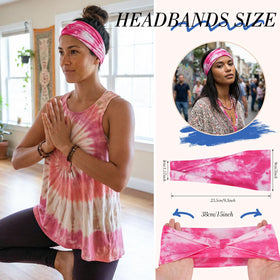 obeoby Tie Dye Headbands showing vibrant colours and patterns