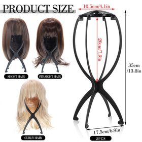 obeoby wig stand black model assembled