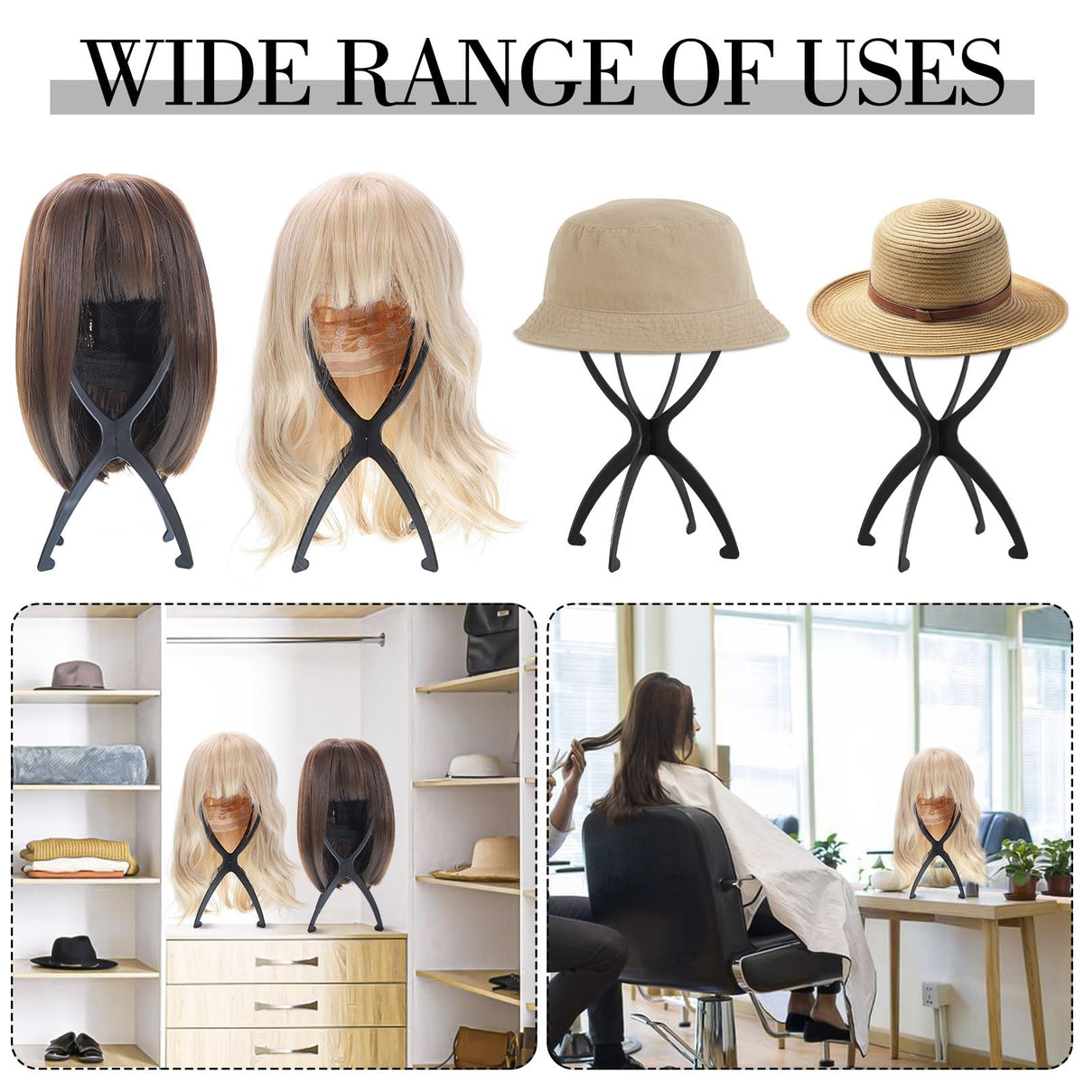 obeoby wig stand black model detailed view