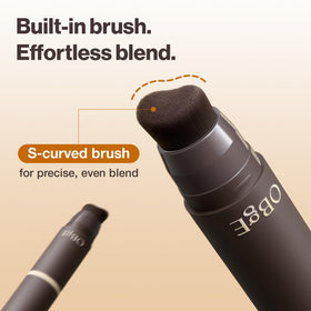 OBgE Natural Foundation Stick #4 Tan application on skin