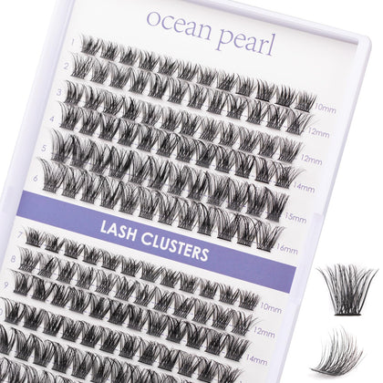 Ocean Pearl Lash Clusters 144Pcs individual lashes front view