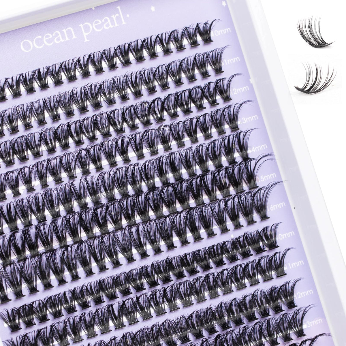Ocean Pearl Lash Clusters 280Pcs displayed on a makeup table