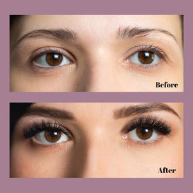Ocean Pearl Lash Clusters in various styles on display