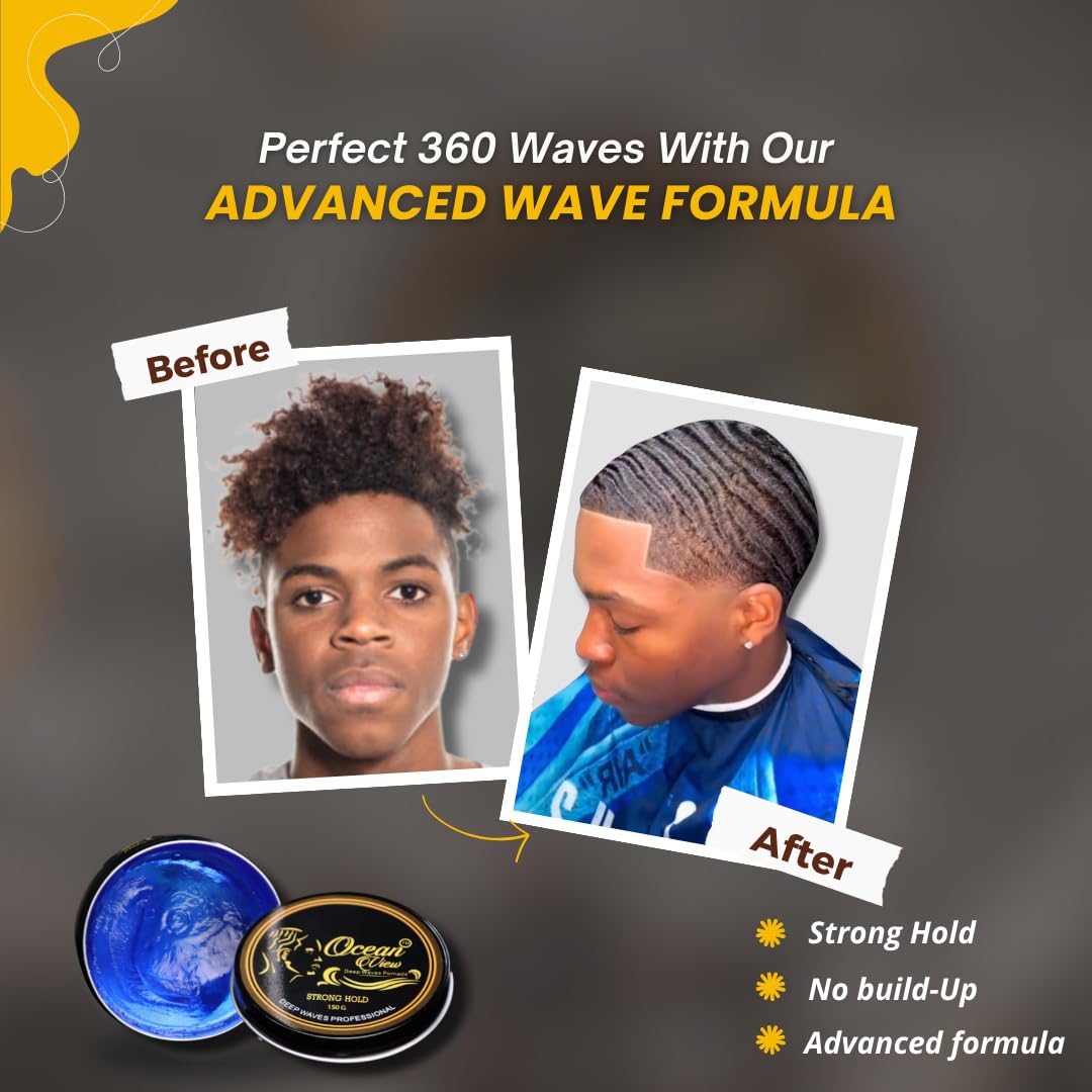 OCEAN VIEW DEEP WAVES POMADE in barbershop setting