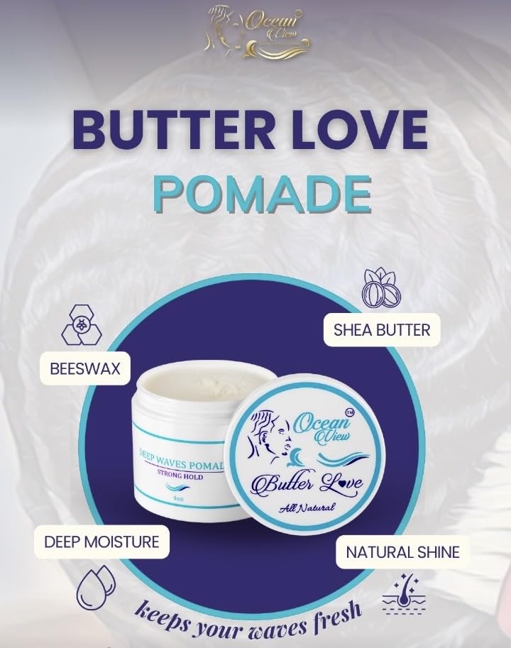 OCEAN VIEW DEEP WAVES POMADE packaging side view