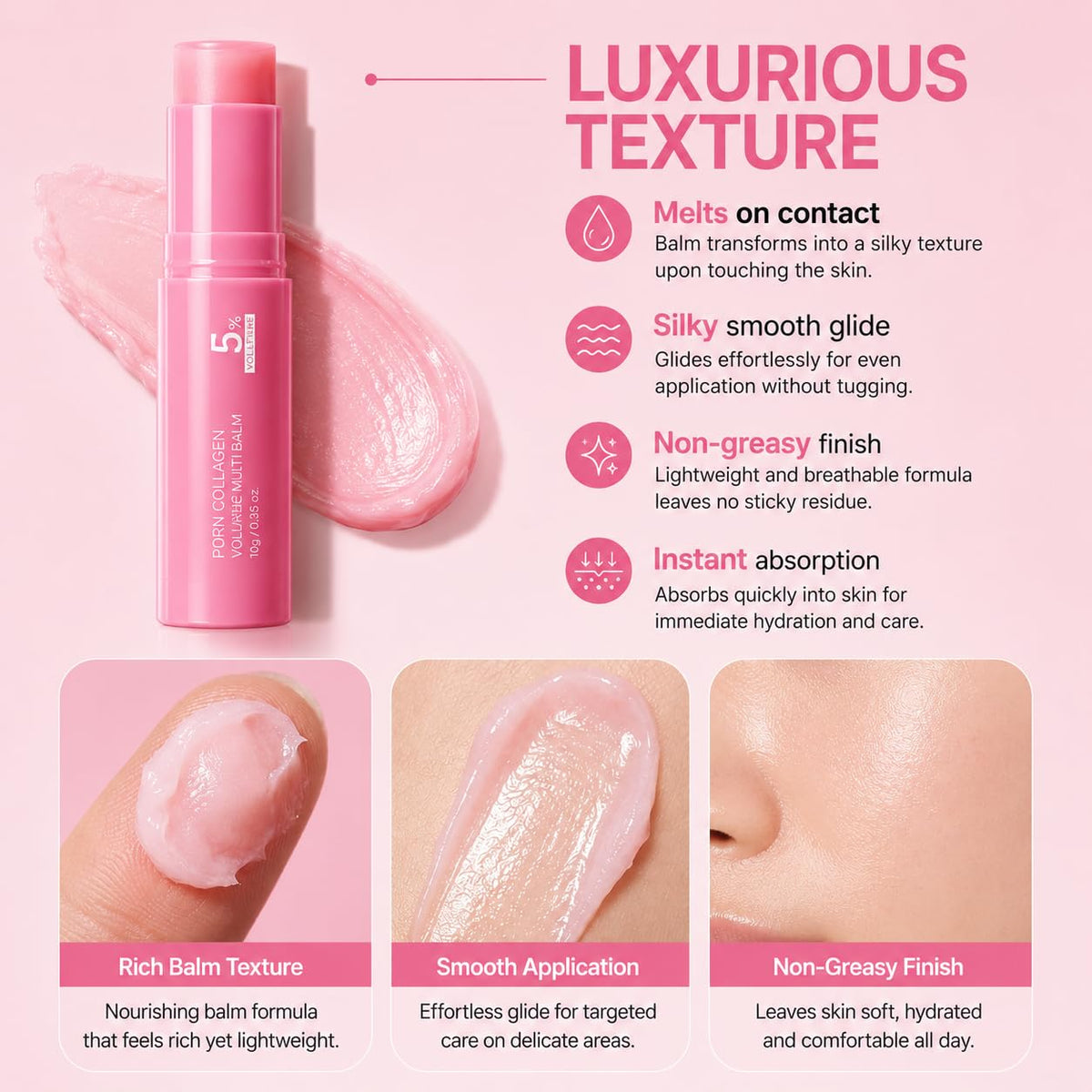Océane PDRN Pink Collagen Multi Balm Stick packaging