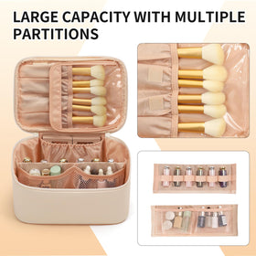 OCHEAL Beige Makeup Bag back view