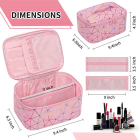 OCHEAL Makeup Bag back view with additional pocket