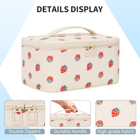 OCHEAL Makeup Bag back view with pocket