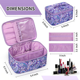 OCHEAL Makeup Bag back view with small pocket