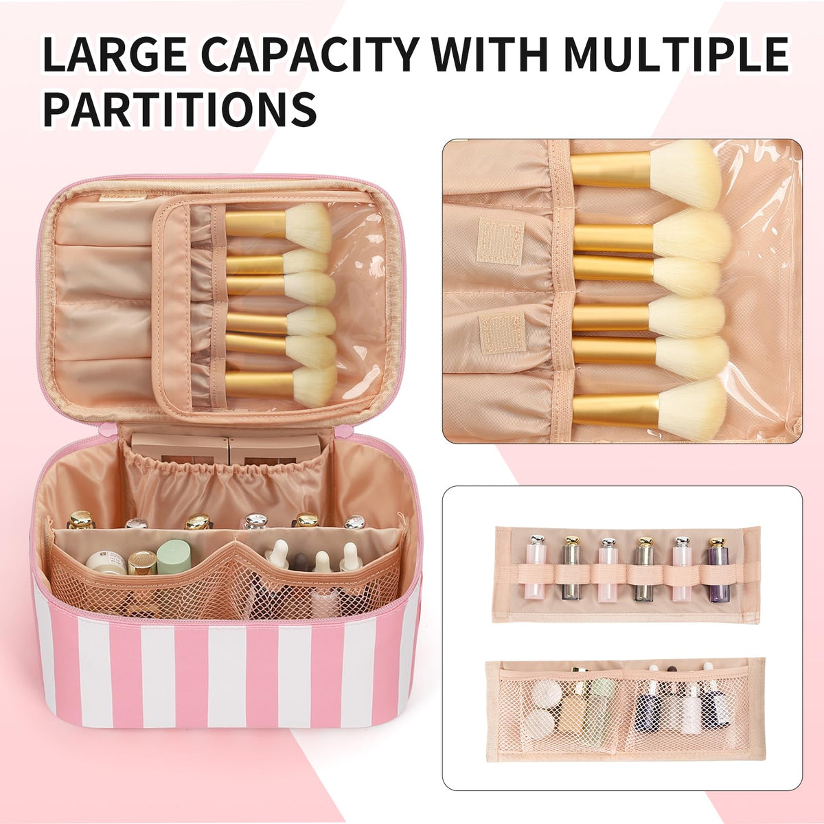 OCHEAL Makeup Bag being held for portability
