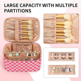 OCHEAL Makeup Bag dimensions displayed with ruler
