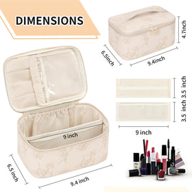 OCHEAL Makeup Bag dimensions shown with ruler